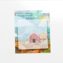 Load image into Gallery viewer, Painting landscape memo pad planner sticky notes paper sticker notepad kawaii stationery pepalaria office school supplies