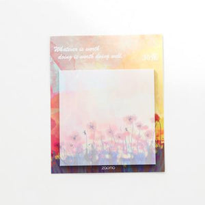 Painting landscape memo pad planner sticky notes paper sticker notepad kawaii stationery pepalaria office school supplies