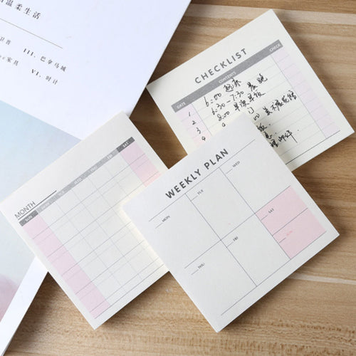 Cute Kawaii Weekly Monthly Work Planner Book Diary Agenda Dokibook Memo Pads For Kids School Supplies