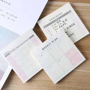 Cute Kawaii Weekly Monthly Work Planner Book Diary Agenda Dokibook Memo Pads For Kids School Supplies
