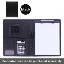 Load image into Gallery viewer, A4 PU Leather Folder Padfolio job executive Multi-function Office Organizer Planner Notebook School Office Folder for Documents