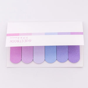 DIY Gradient Color Creative Office Novelty Sticky Notes Planner Stickers Page Index Post Office School Supplies Stationery