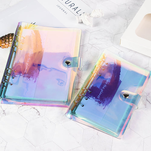 A5 A6 Laser transparent Notebook Planner Organizer Paper Planner Inner Page ring binder Diary Bullet Journal Notebook Wholesale
